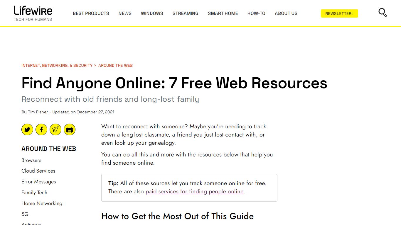 Find Anyone Online: 7 Free Web Resources - Lifewire